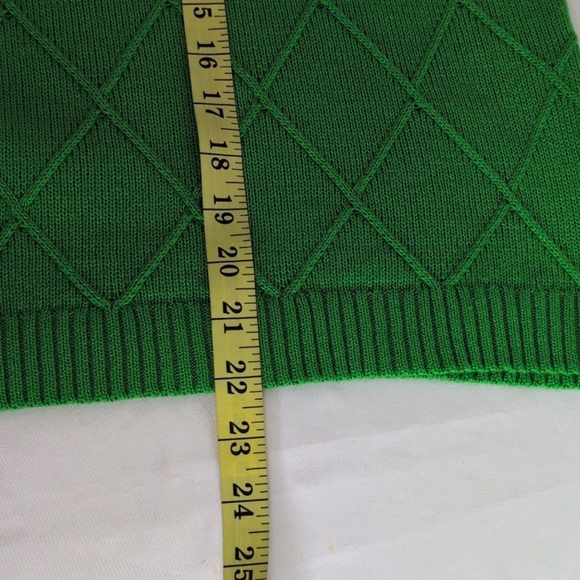Green Women's Textured Short Sleeve Sweater, Size Medium, NWOT - Picture 7 of 8